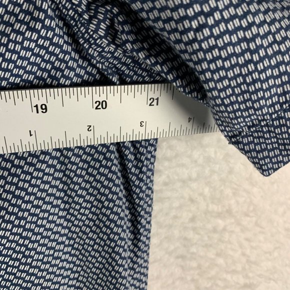 Obey Mens Button Down Navy Geometric Print Cotton Short Sleeve Shirt Size M 8894 - Picture 3 of 8